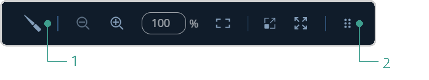 Панель управления демонстрацией файлов с изображением