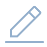 Иконка Карандаш с линией (серый)