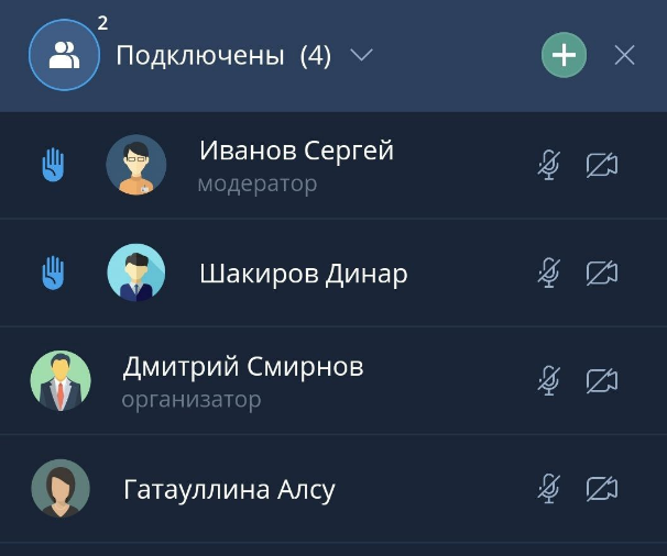 Список участников мероприятия в мобильных версиях браузеров