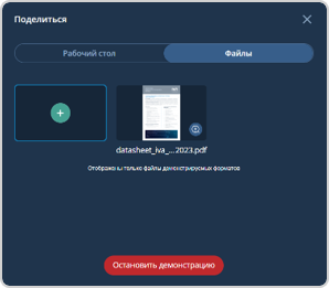 Остановка демонстрации