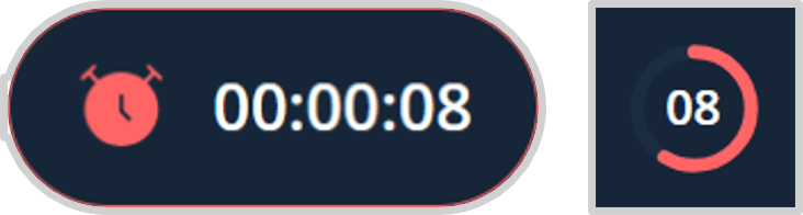 Цветовая индикация контрола таймера выступления