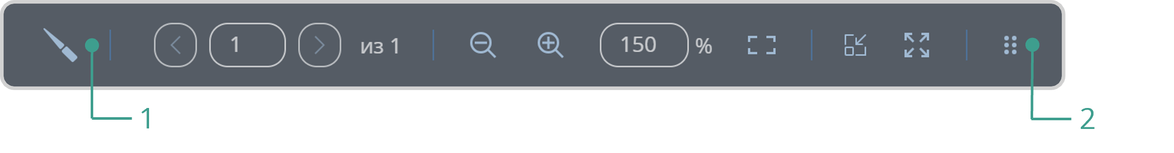 Панель управления демонстрацией текстовых файлов