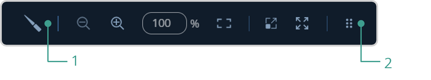 Панель управления демонстрацией файлов с изображением