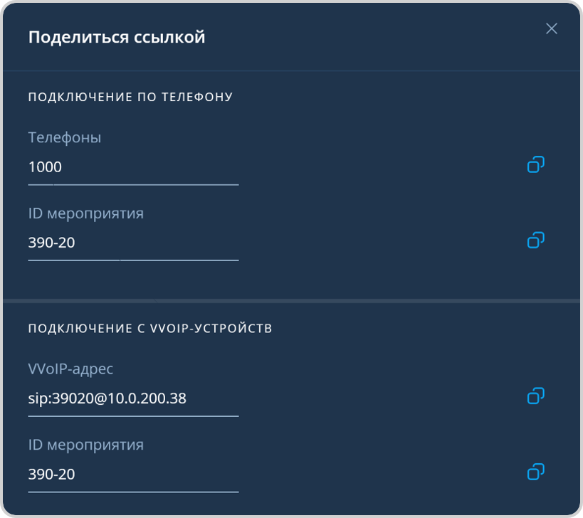 Подключение по телефону и с VVoIP-устройства