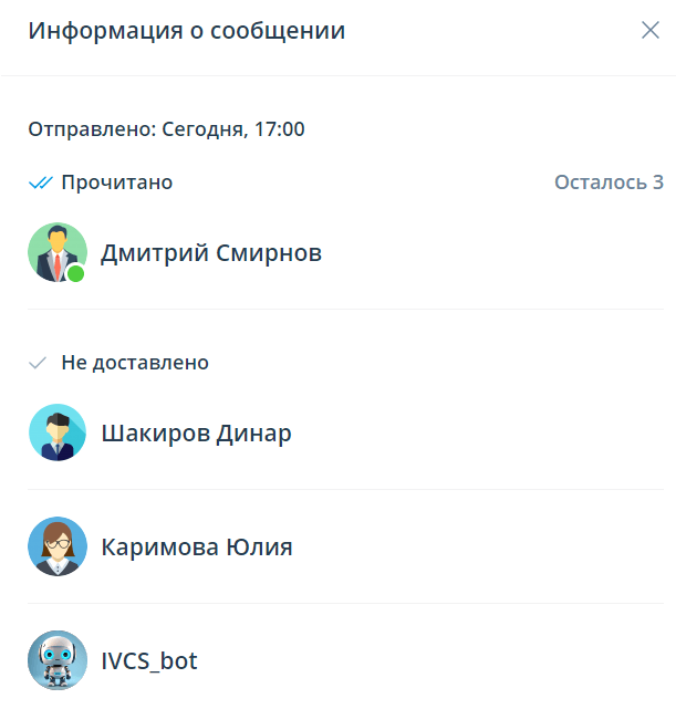 Информация о сообщении