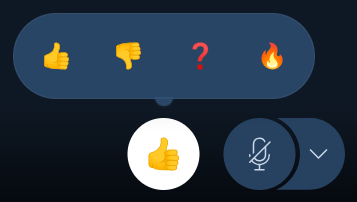 Реакции в мероприятии