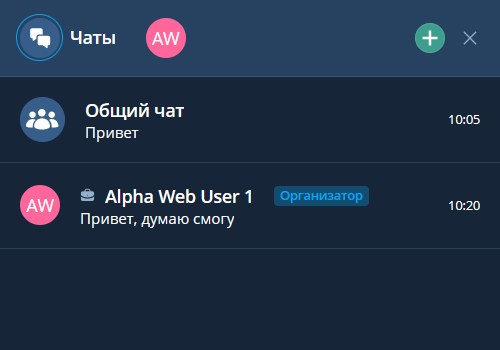 Список чатов